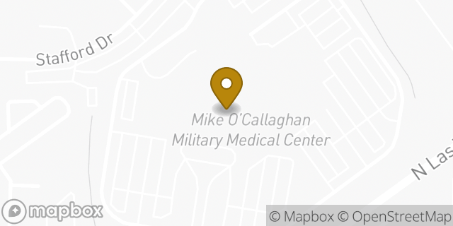 Map showing the location of Subway in Nellis AFB, NV 89191