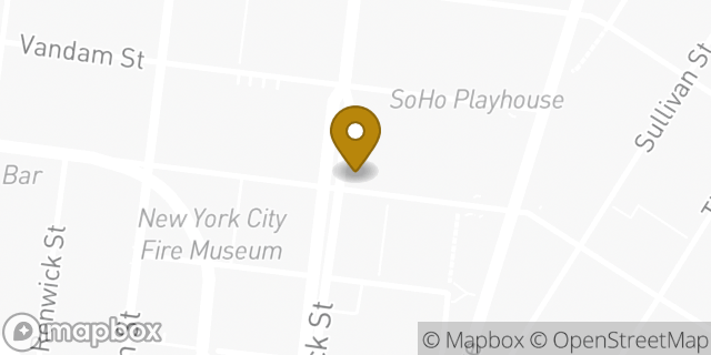 Map showing the location of Starbucks in New York, NY 10013