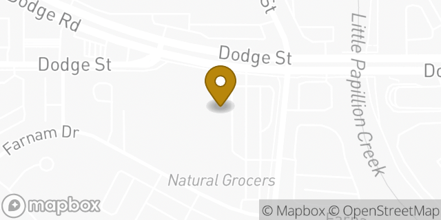 Map showing the location of Panera Bread in Omaha, NE 68114