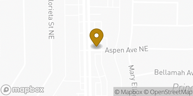 Map showing the location of Subway in Albuquerque, NM 87112