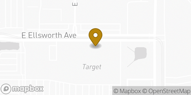 Map showing the location of ATM Target in Aurora, CO