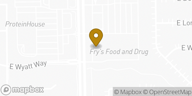 Map showing the location of Subway in Gilbert, AZ 85297