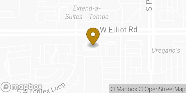 Map showing the location of Chipotle Mexican Grill in Tempe, AZ 85284
