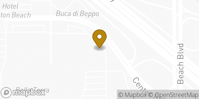 Map showing the location of Buffalo Wild Wings in Huntington Beach, CA 92647