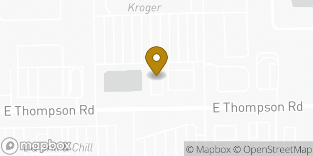 Map showing the location of Thompson in Indianapolis, IN 46237