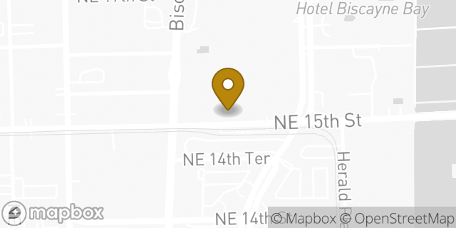 Map showing the location of Subway in Miami, FL 33132
