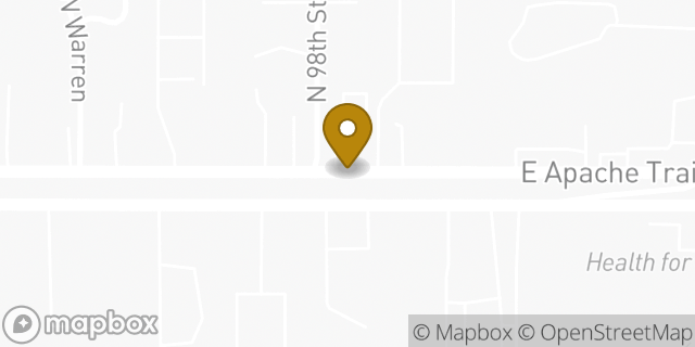 Map showing the location of Mesa - Rapid Collision Center HLE in Mesa, AZ 85207