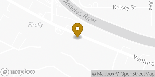 Map showing the location of Budget Car Rental in Studio City, CA 91604