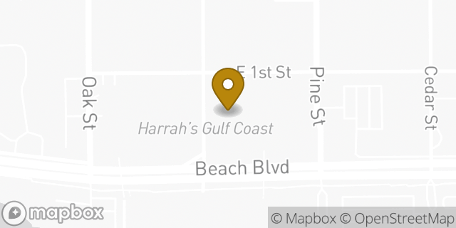 Map showing the location of Starbucks in Biloxi, MS 39530