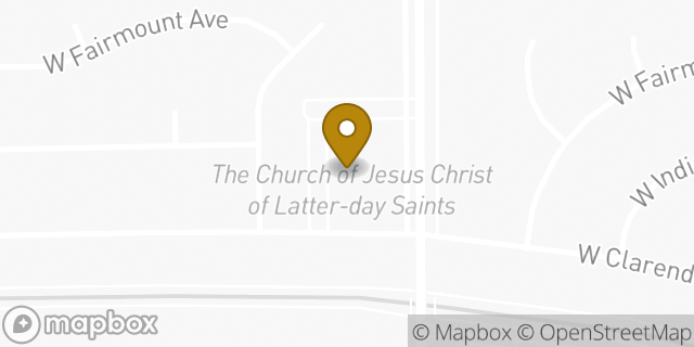 Map showing the location of The Church of Jesus Christ of Latter-day Saints in Phoenix, AZ 85033