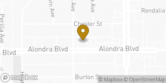 Map showing the location of Subway in Paramount, CA 90723
