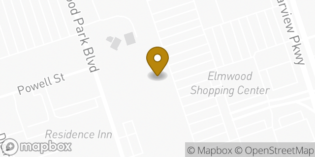Map showing the location of Marshalls and HomeGoods in New Orleans, LA 70123