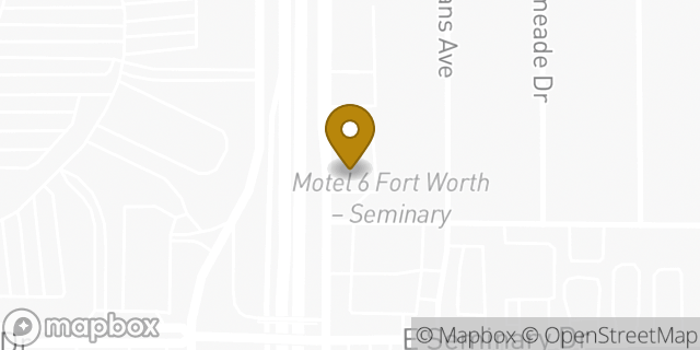 Map showing the location of Days Inn in Fort Worth, TX 76115