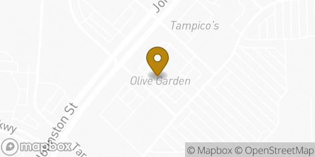 Map showing the location of Olive Garden Italian Restaurant in Lafayette, LA 70503