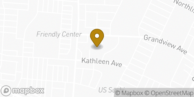 Map showing the location of The UPS Store in Greensboro, NC 27408