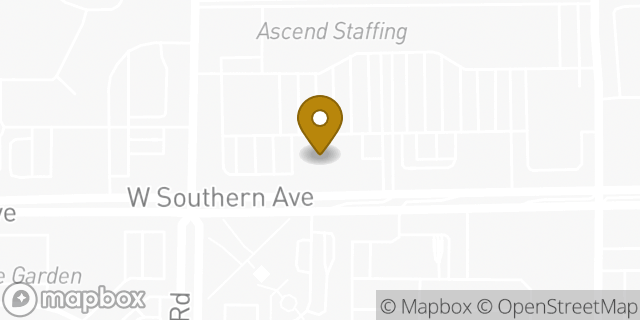 Map showing the location of Walgreens in Mesa, AZ 85210
