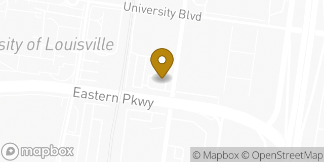 Map showing the location of Papa John's Pizza in Louisville, KY 40208