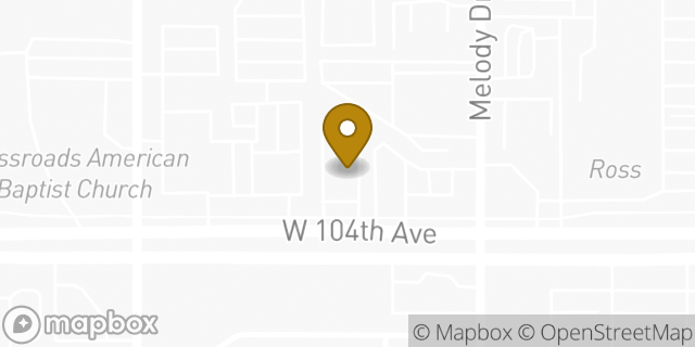 Map showing the location of McDonald's in Northglenn, CO 80234