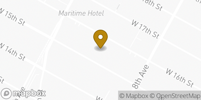 Map showing the location of Google in New York, NY
