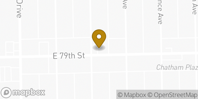 Map showing the location of Amazon Locker - Embrace in Chicago, IL 60619