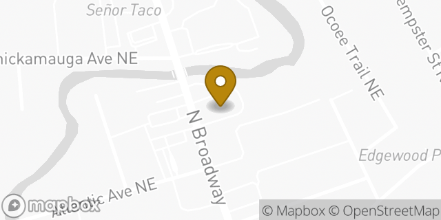 Map showing the location of McDonald's in Knoxville, TN 37917