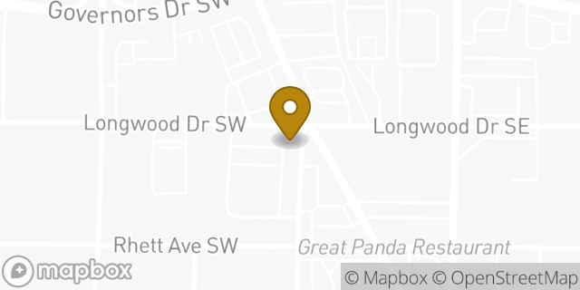 Map showing the location of Walgreens in Huntsville, AL 35801