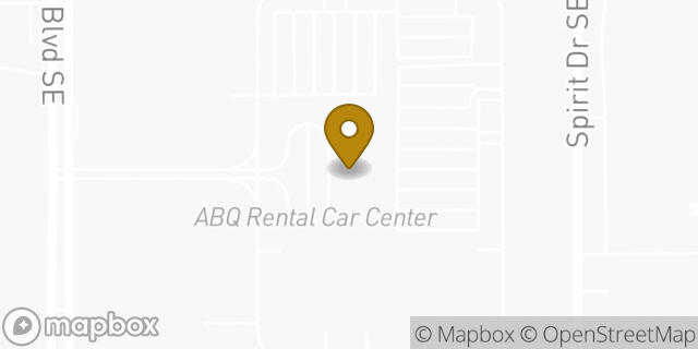 Map showing the location of Alamo Rent A Car in Albuquerque, NM 87106
