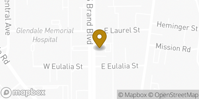 Map showing the location of Enterprise Rent-A-Car in Glendale, CA 91204