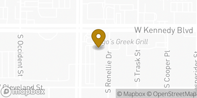 Map showing the location of Starbucks in Tampa, FL 33609