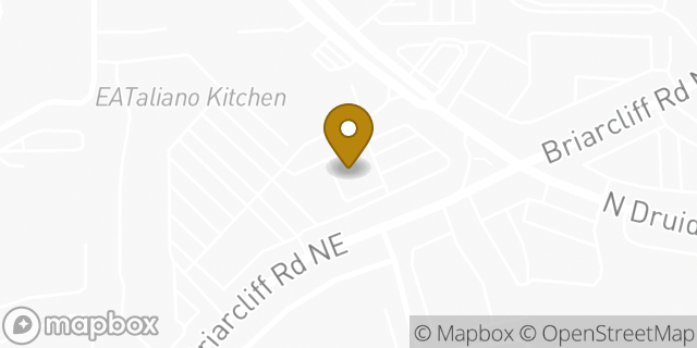 Map showing the location of Panera Bread in Atlanta, GA 30329