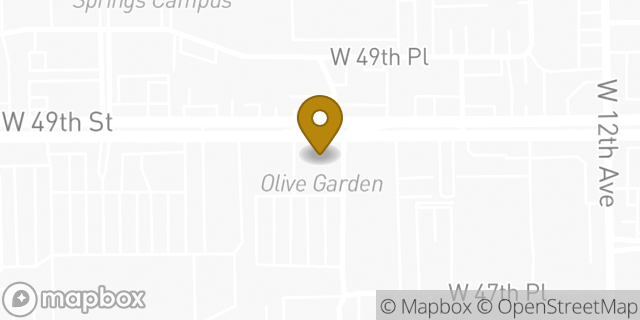Map showing the location of Olive Garden in Hialeah, FL 33012