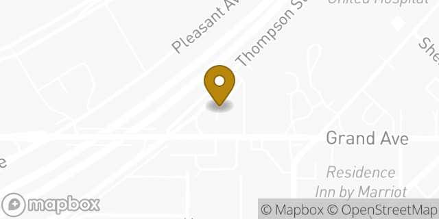 Map showing the location of Allina Health United Family Physicians Clinic in St Paul, MN 55102