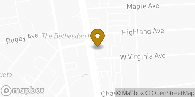 Map showing the location of Citibank in Bethesda, MD 20814