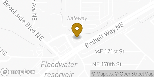 Map showing the location of Starbucks in Lake Forest Park, WA 98155