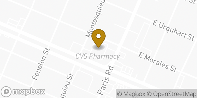 Map showing the location of CVS Pharmacy in Chalmette, LA 70043