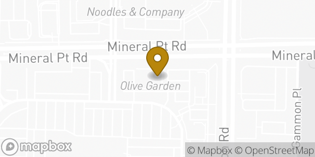 Map showing the location of Olive Garden Italian Restaurant in Madison, WI 53717