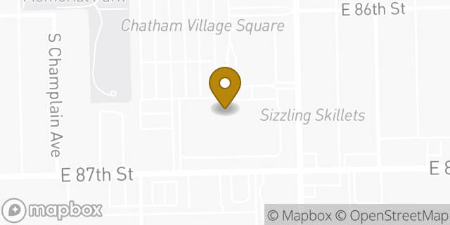 Map showing the location of Chase Bank in Chicago, IL 60619