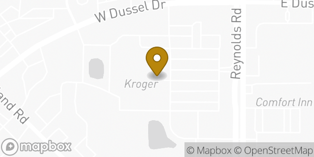 Map showing the location of Starbucks in Maumee, OH 43537