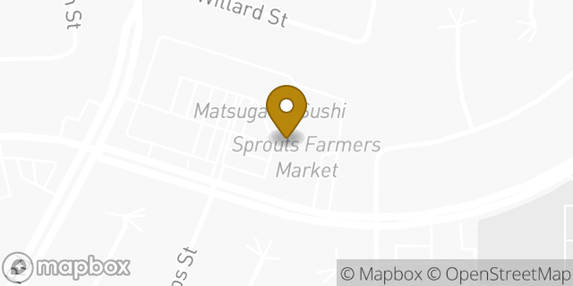 Map showing the location of Sprouts Farmers Market in San Diego, CA 92122