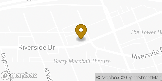 Map showing the location of Starbucks in Burbank, CA 91505