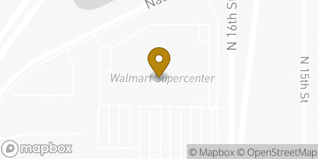 Map showing the location of Walmart Supercenter Council Bluffs - North 16th Street in Council Bluffs, IA 51501