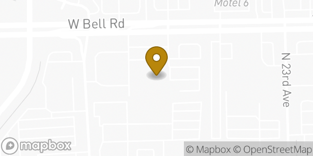 Map showing the location of Bell Ford in Phoenix, AZ 85023