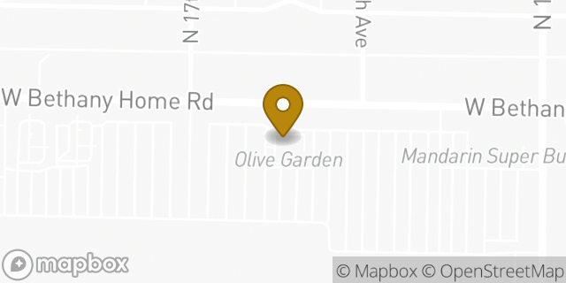 Map showing the location of Olive Garden in Phoenix, AZ 85015