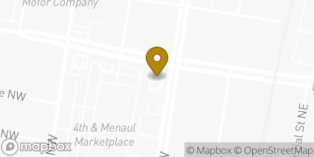 Map showing the location of Menaul Blvd & 2nd St NW in Albuquerque, NM 87107