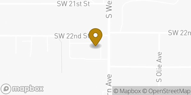 Map showing the location of Amazon Locker - Coast in Oklahoma City, OK 73109