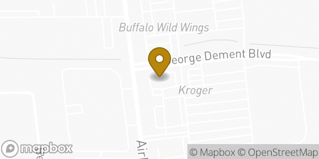 Map showing the location of Airline & George Dement in Bossier City, LA 71111