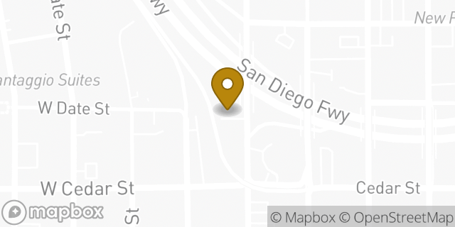 Map showing the location of Amazon Locker - Towel in San Diego, CA 92101