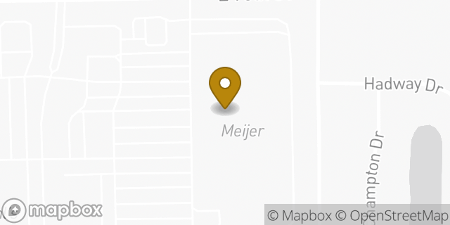 Map showing the location of Meijer in Indianapolis, IN 46256