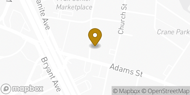 Map showing the location of Starbucks in Milton, MA 02186