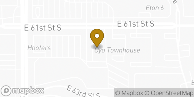 Map showing the location of Subway in Tulsa, OK 74133